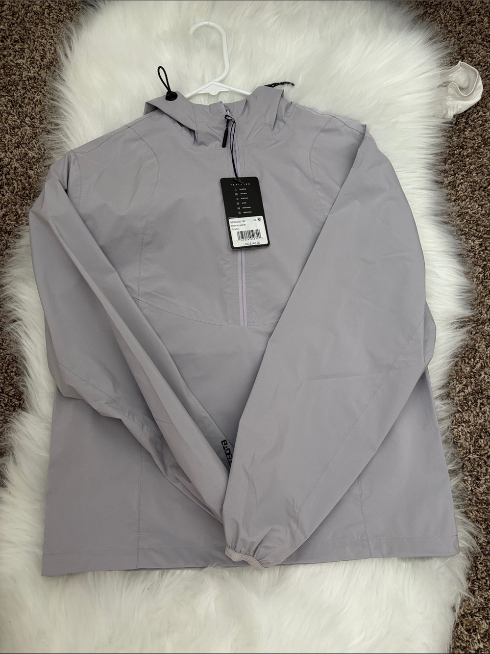 Bad Birdie Light Lavender Hooded Utility Jacket